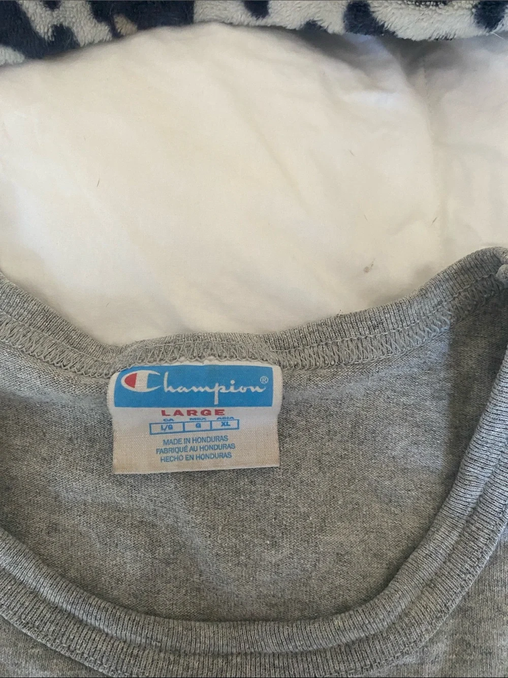 Champion Gray Short Sleeve Crewneck T-Shirt with Small Logo - Picture 2 of 2